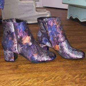 floral ankle boots